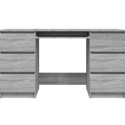vidaXL Escritorio de madera contrachapada 140x50x77 cm Gris sonoma Sale