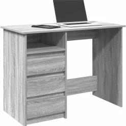 vidaXL Escritorio de madera de ingeniería 102x50x75 cm Gris sonoma Outlet