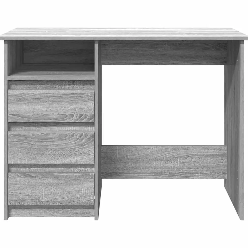 vidaXL Escritorio de madera de ingeniería 102x50x75 cm Gris sonoma Outlet