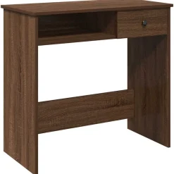 vidaXL Mobiliario De Oficina-Escritorio de madera de ingeniería roble marrón 80x40x75 cm