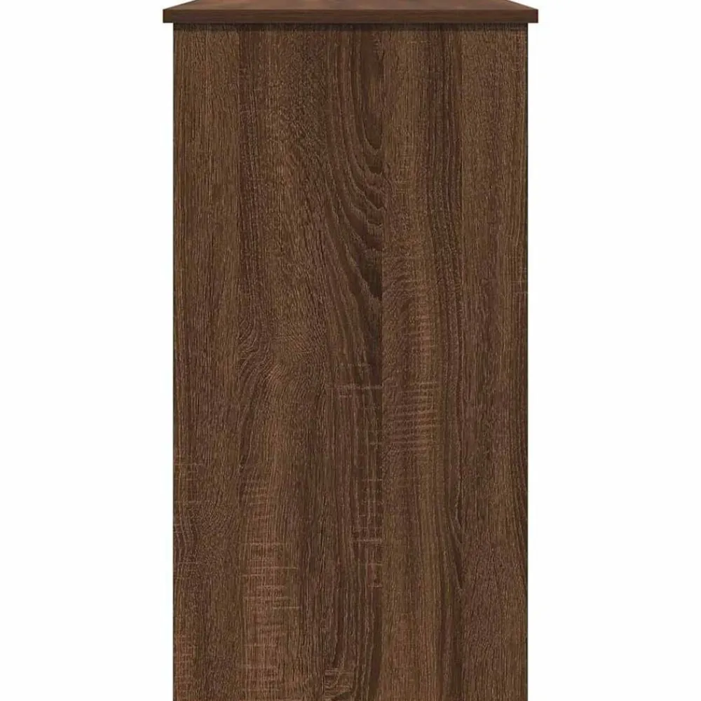 vidaXL Mobiliario De Oficina-Escritorio de madera de ingeniería roble marrón 80x40x75 cm