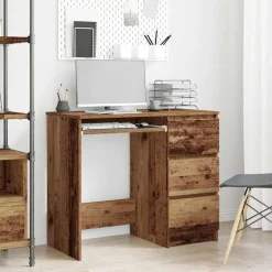 vidaXL Mobiliario De Oficina-Escritorio de madera contrachapada madera vieja 90x45x76 cm