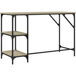vidaXL Mobiliario De Oficina-Escritorio de metal y madera de ingeniería Sonoma 120x50x75 cm