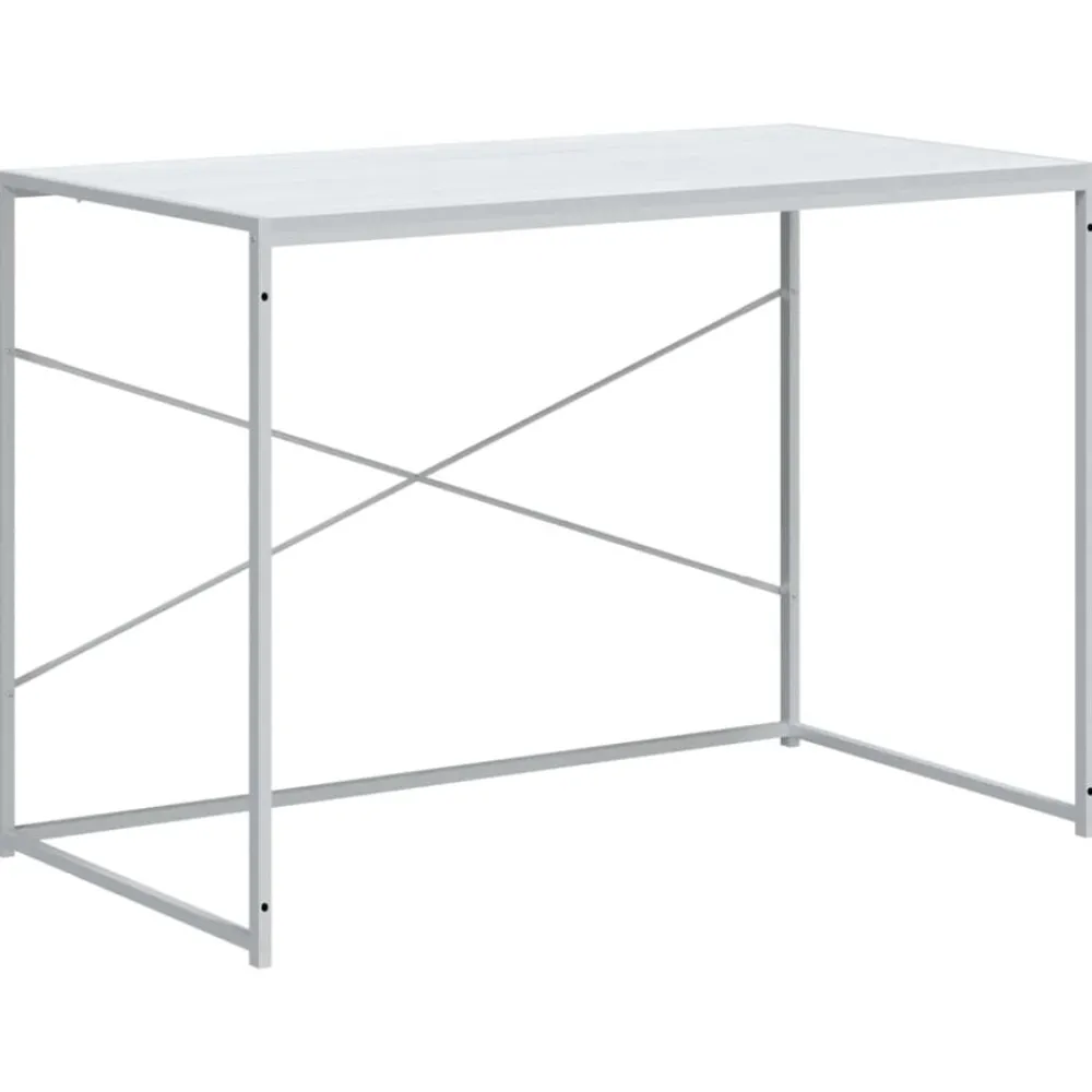 vidaXL Escritorio de ordenador madera ingeniería 110x60x70 cm Blanco Sale