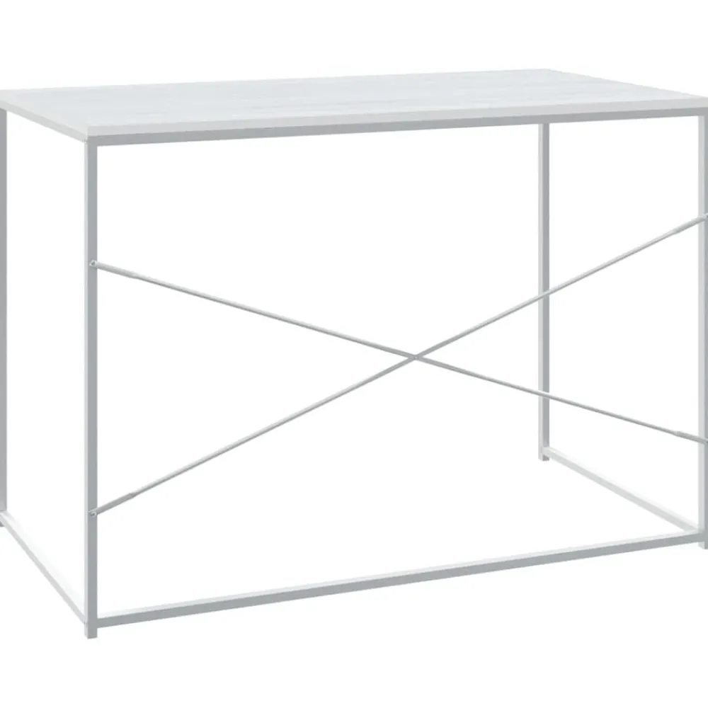 vidaXL Escritorio de ordenador madera ingeniería 110x60x70 cm Blanco Sale