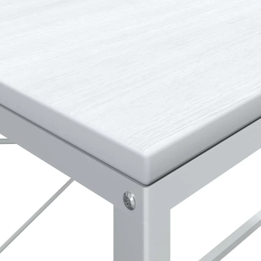 vidaXL Escritorio de ordenador madera ingeniería 110x60x70 cm Blanco Sale