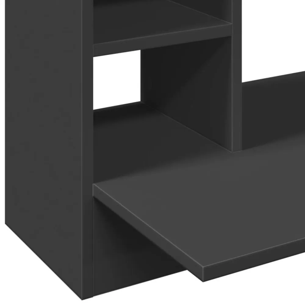vidaXL Escritorio de pared madera de ingeniería 105x48x75 cm Negro Sale