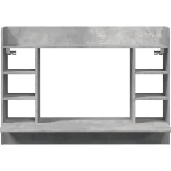 vidaXL Mobiliario De Oficina-Escritorio de pared madera ingeniería gris hormigón 105x48x75cm
