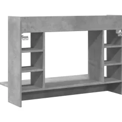 vidaXL Mobiliario De Oficina-Escritorio de pared madera ingeniería gris hormigón 105x48x75cm