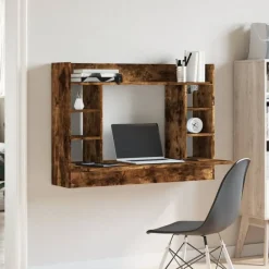 vidaXL Mobiliario De Oficina-Escritorio de pared madera ingeniería 105x48x75cm