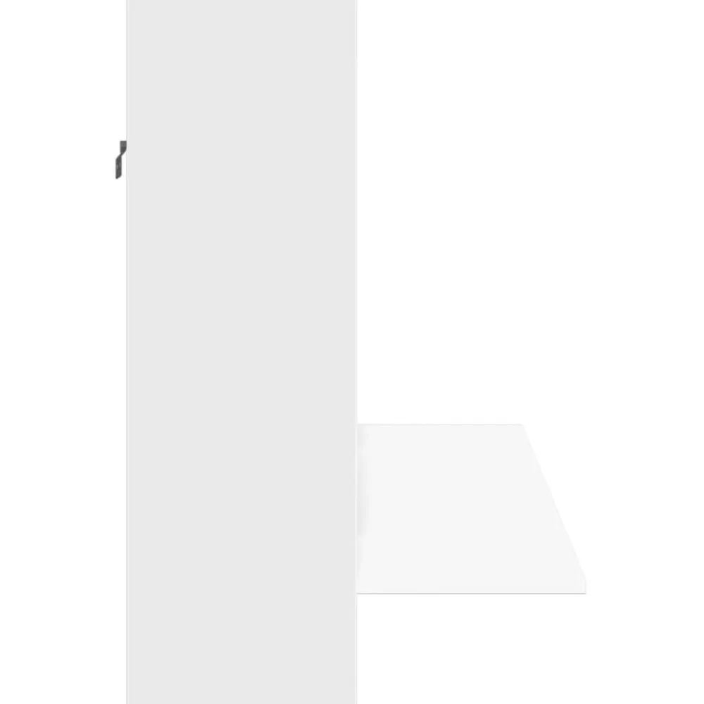 vidaXL Escritorio de pared madera de ingeniería 105x48x75 cm Blanco New
