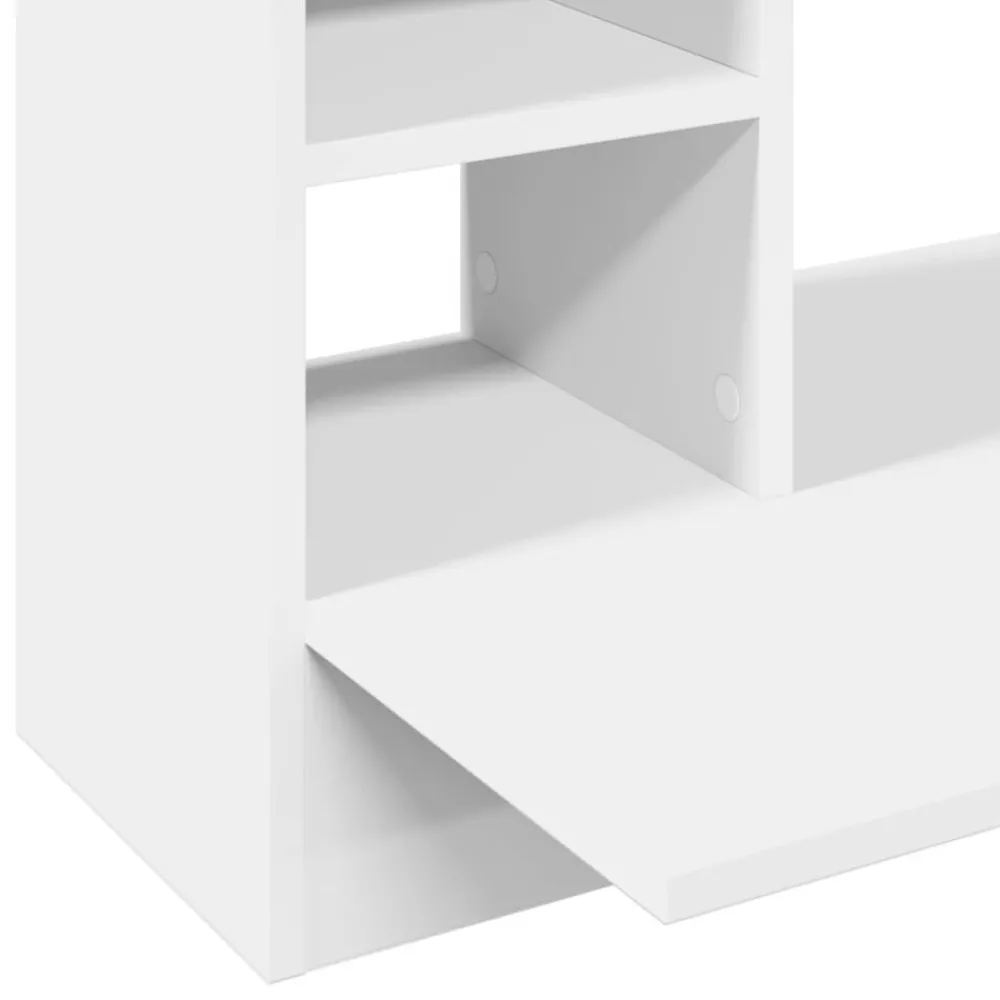 vidaXL Escritorio de pared madera de ingeniería 105x48x75 cm Blanco New