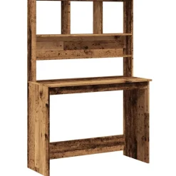 vidaXL Mobiliario De Oficina-Escritorio estantes madera ingeniería envejecida 102x45x148 cm