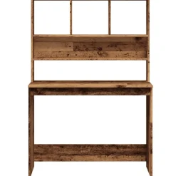 vidaXL Mobiliario De Oficina-Escritorio estantes madera ingeniería envejecida 102x45x148 cm