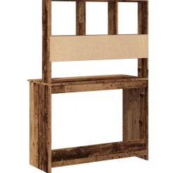 vidaXL Mobiliario De Oficina-Escritorio estantes madera ingeniería envejecida 102x45x148 cm