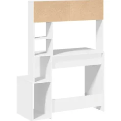 vidaXL Escritorio estantes madera contrachapada 100x45x140 cm Blanco Hot