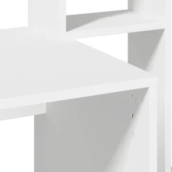 vidaXL Escritorio estantes madera contrachapada 100x45x140 cm Blanco Hot