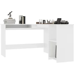 vidaXL Mobiliario De Oficina-Escritorio forma de L madera contrachapada 120x140x75 cm