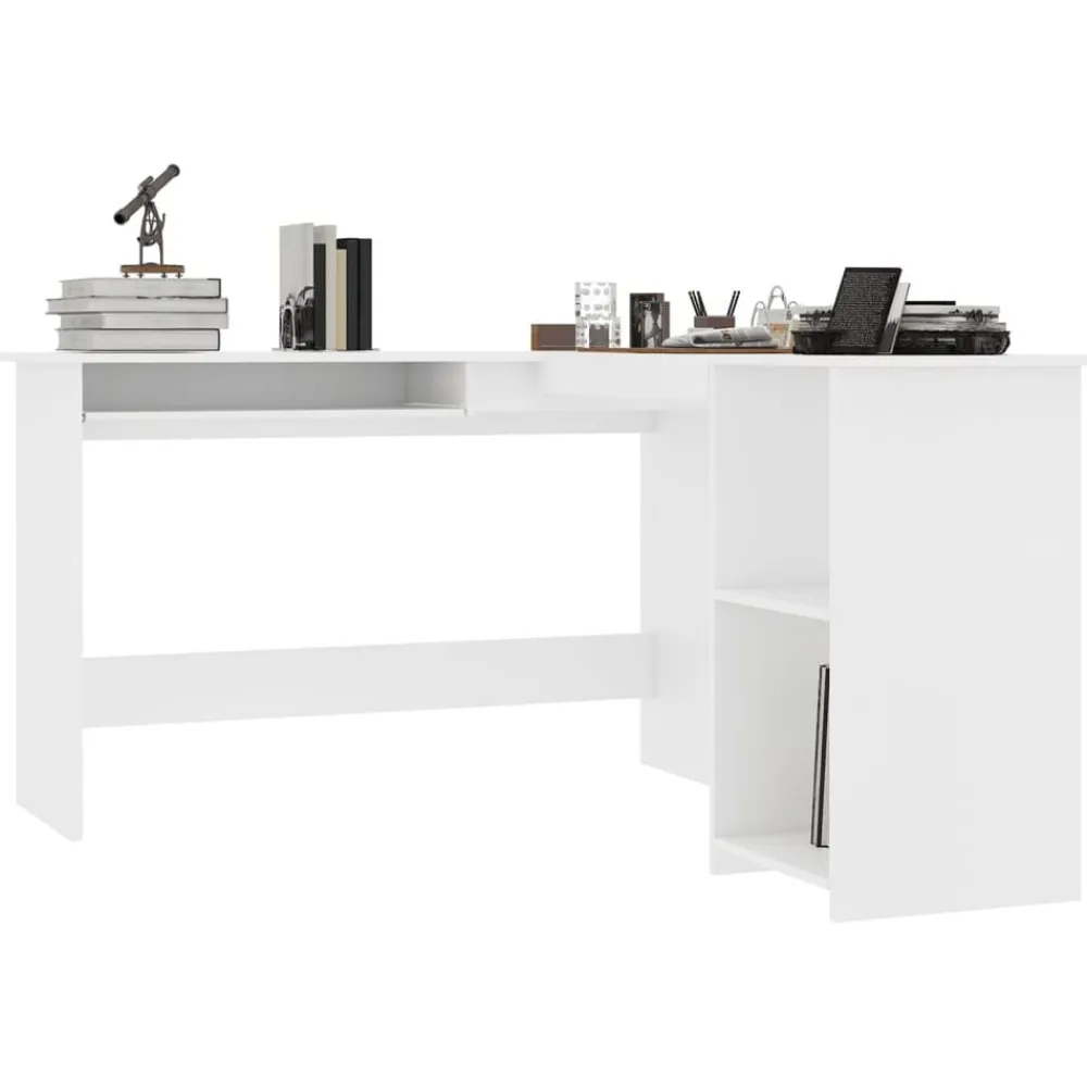 vidaXL Mobiliario De Oficina-Escritorio forma de L madera contrachapada 120x140x75 cm