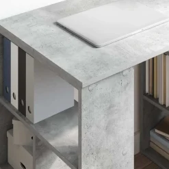 vidaXL Escritorio Gris Concreto 90 x 50 x 75 cm Madera de ingeniería Gris hormig&oacute;n Hot