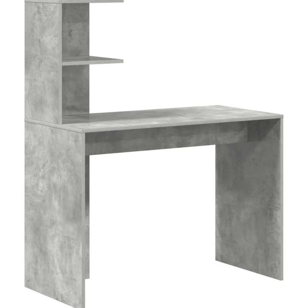 vidaXL Mobiliario De Oficina-Escritorio Gris Concreto 102 x 50 x 124 cm Madera de ingeniería