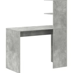 vidaXL Mobiliario De Oficina-Escritorio Gris Concreto 102 x 50 x 124 cm Madera de ingeniería