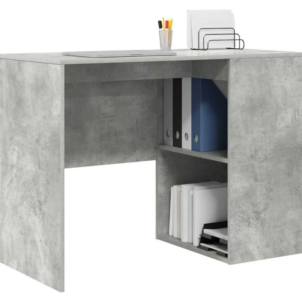 vidaXL Mobiliario De Oficina-Escritorio Gris Concreto 102 x 50 x 75 cm Madera de ingeniería