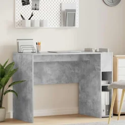 vidaXL Escritorio Gris Concreto 109 x 50 x 78 cm Madera de ingeniería Gris hormig&oacute;n Outlet