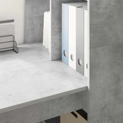 vidaXL Mobiliario De Oficina-Escritorio Gris Concreto 122 x 67 x 145 cm Madera de ingeniería