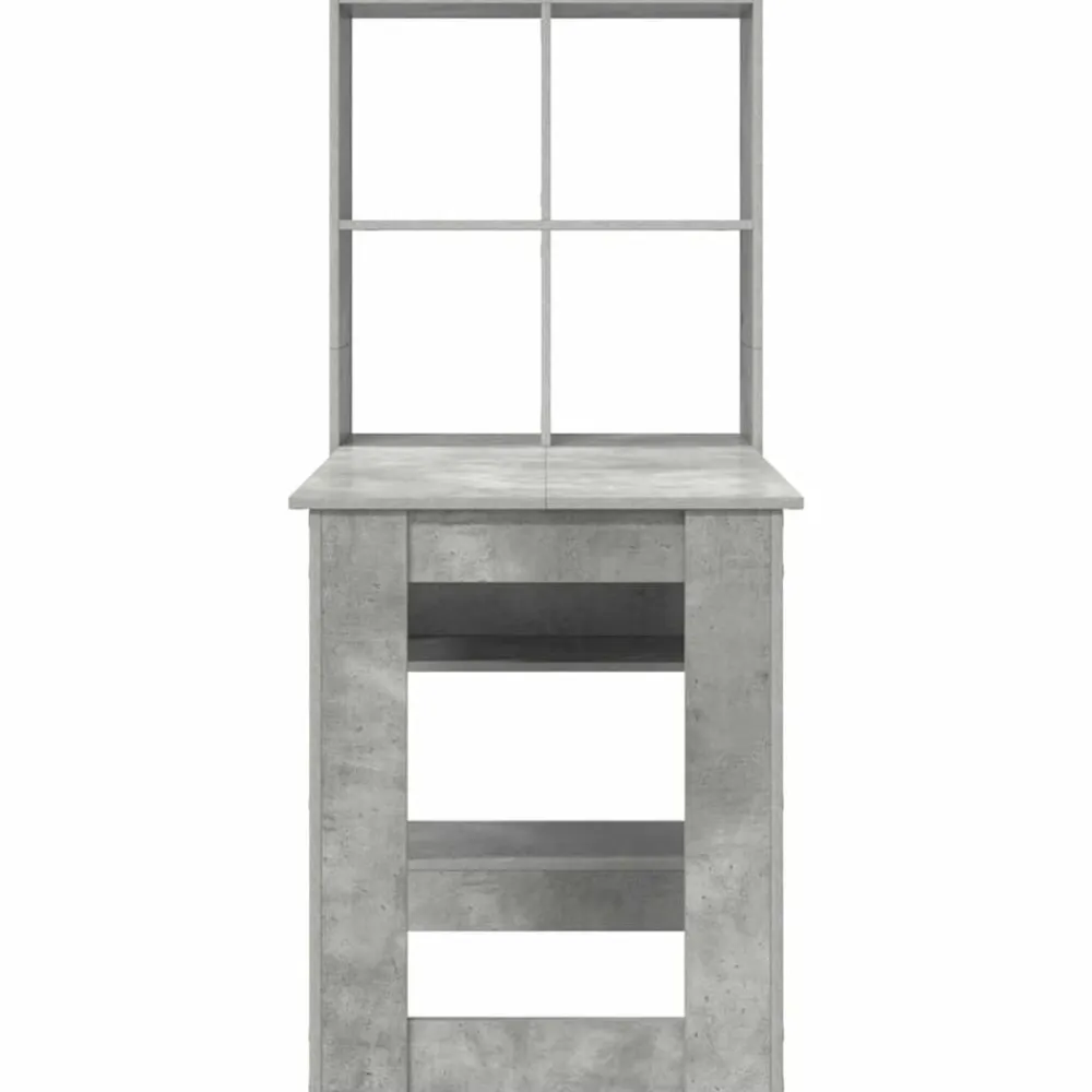 vidaXL Mobiliario De Oficina-Escritorio Gris Concreto 122 x 67 x 145 cm Madera de ingeniería