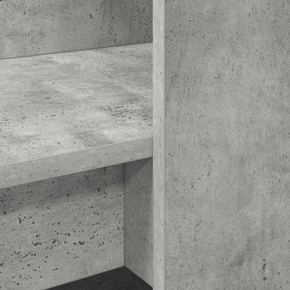 vidaXL Mobiliario De Oficina-Escritorio Gris Concreto 122 x 67 x 145 cm Madera de ingeniería