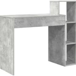vidaXL Mobiliario De Oficina-Escritorio Gris Concreto 100 x 40 x 90 cm Madera de ingeniería