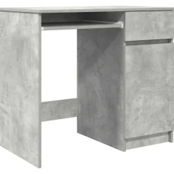vidaXL Escritorio gris hormigón 86x49x76 cm madera de ingeniería Gris hormig&oacute;n Discount