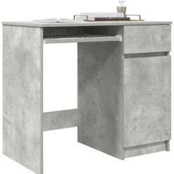 vidaXL Escritorio gris hormigón 86x49x76 cm madera de ingeniería Gris hormigón Discount