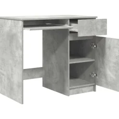 vidaXL Escritorio gris hormigón 86x49x76 cm madera de ingeniería Gris hormigón Discount