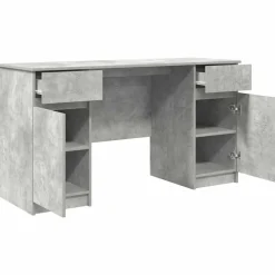 vidaXL Escritorio Gris hormigón 140 x 49 x 76 cm Madera contrachapada Gris hormigón Hot