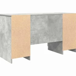 vidaXL Escritorio Gris hormigón 140 x 49 x 76 cm Madera contrachapada Gris hormigón Hot