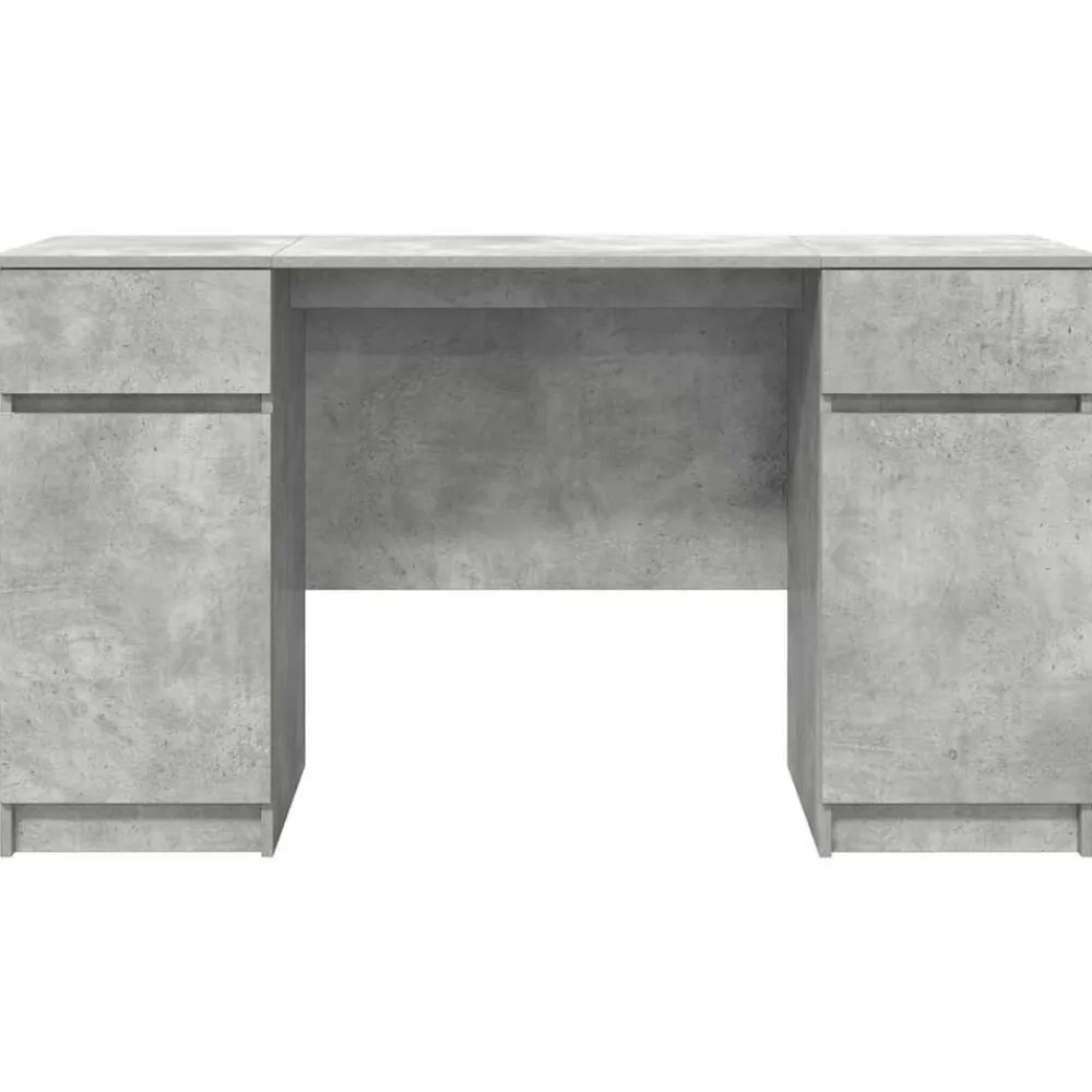 vidaXL Escritorio Gris hormigón 140 x 49 x 76 cm Madera contrachapada Gris hormigón Hot