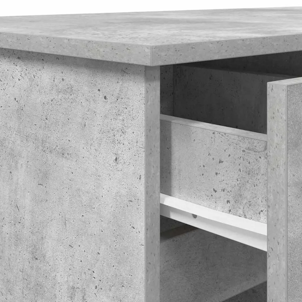 vidaXL Escritorio Gris hormigón 140 x 49 x 76 cm Madera contrachapada Gris hormigón Hot