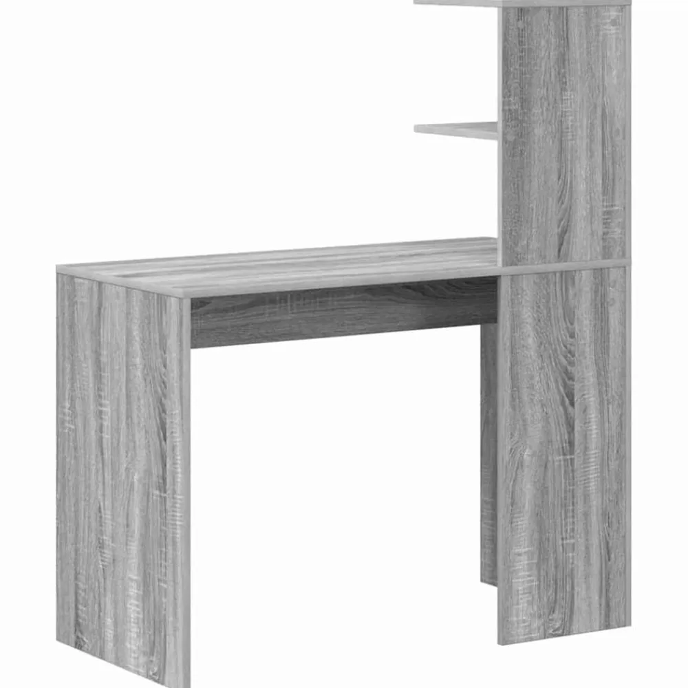 vidaXL Escritorio 102 x 50 x 124 cm Madera de ingeniería Gris sonoma Hot