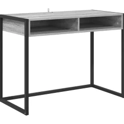 vidaXL Escritorio 100 x 50 x 75 cm Madera contrachapada Gris sonoma New
