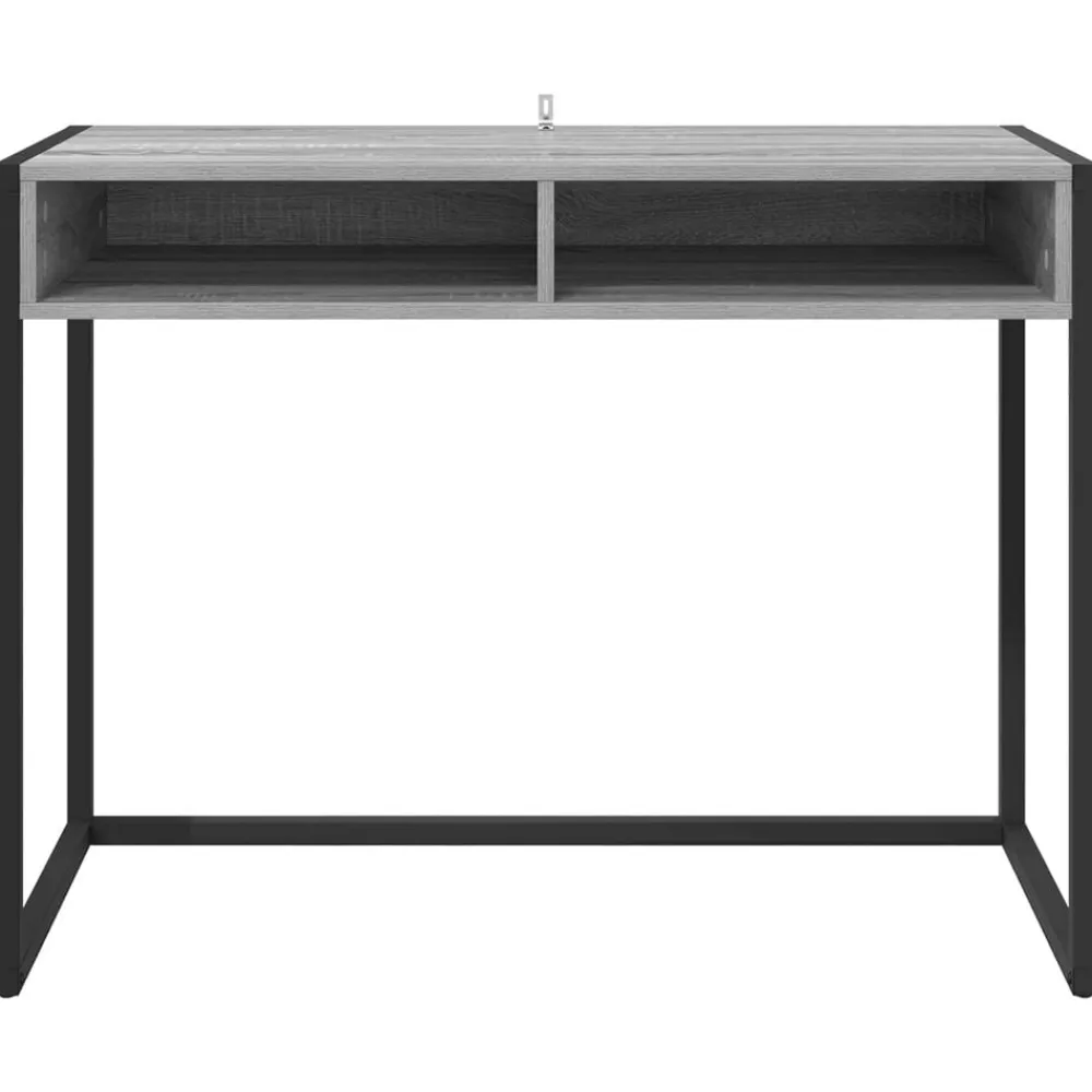 vidaXL Escritorio 100 x 50 x 75 cm Madera contrachapada Gris sonoma New
