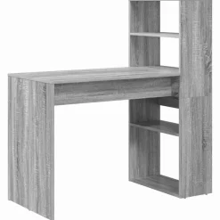 vidaXL Escritorio 113 x 54 x 120 cm Madera de ingeniería Gris sonoma Sale