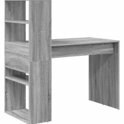 vidaXL Escritorio 113 x 54 x 120 cm Madera de ingeniería Gris sonoma Sale