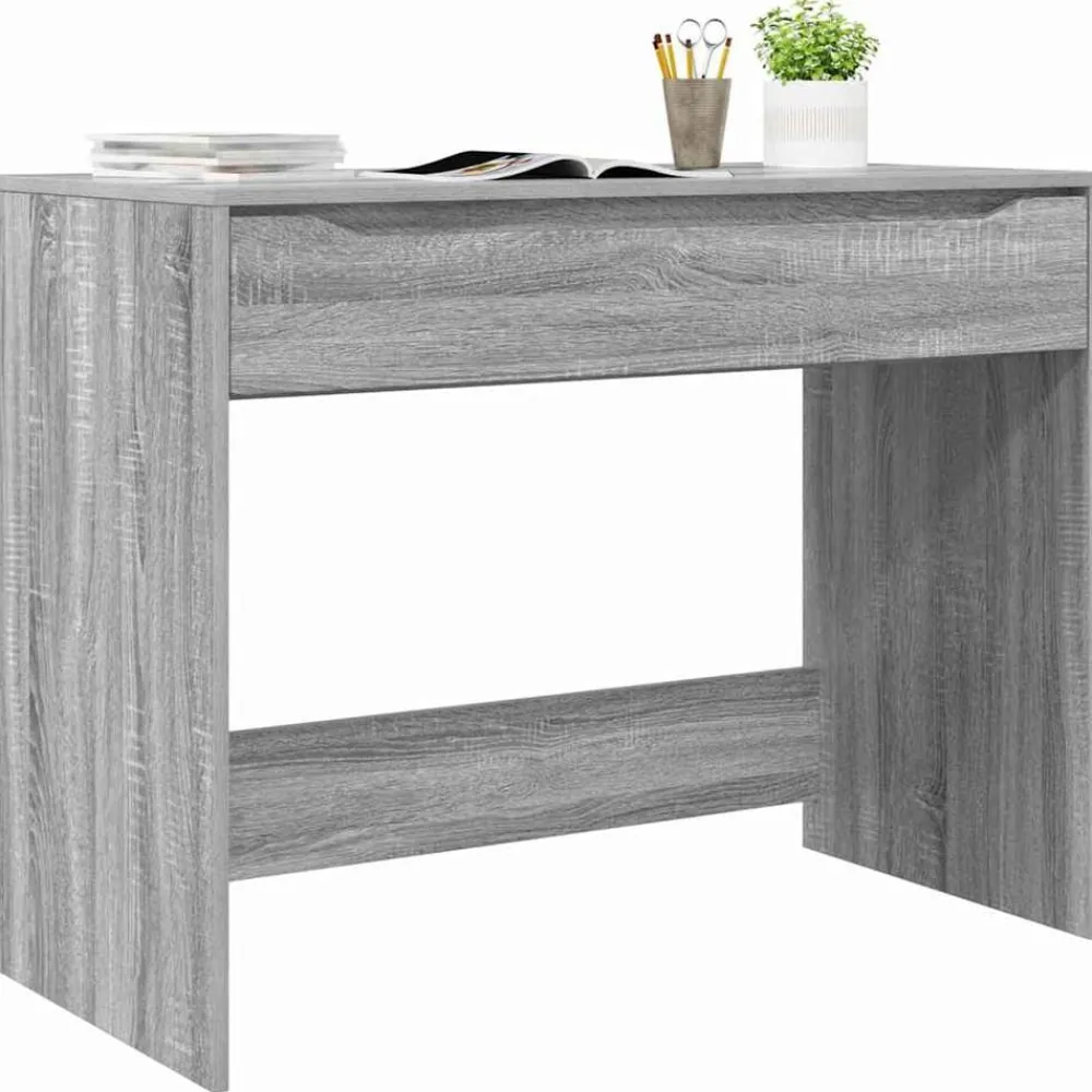 vidaXL Escritorio 100 x 50 x 78 cm Madera de ingeniería Gris Sonoma Hot