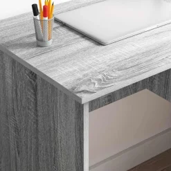 vidaXL Escritorio 90 x 49 x 75 cm Madera de ingeniería Gris sonoma Discount