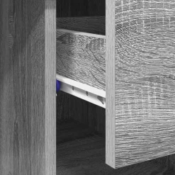 vidaXL Escritorio 90 x 49 x 75 cm Madera de ingeniería Gris sonoma Discount