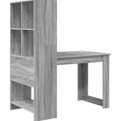 vidaXL Escritorio 122 x 67 x 145 cm Madera de ingeniería Gris sonoma Outlet