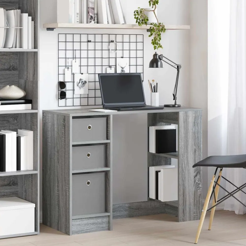 vidaXL Escritorio 100 x 40 x 75 cm Madera de ingeniería Gris sonoma Best