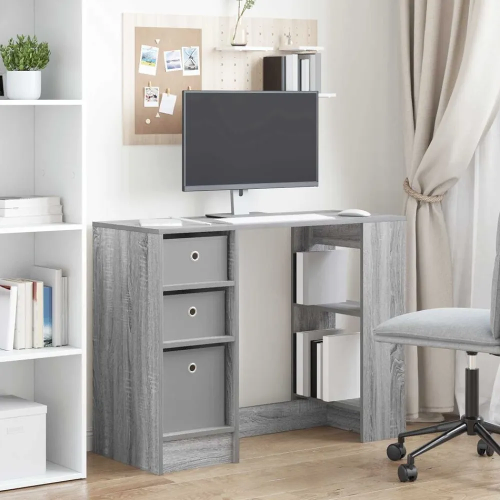 vidaXL Escritorio 100 x 40 x 75 cm Madera de ingeniería Gris sonoma Best